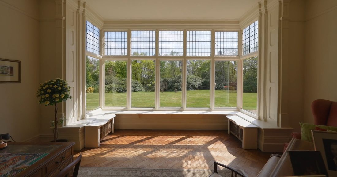 Bay window over the gardens