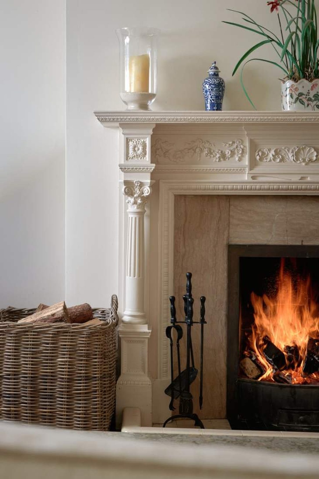 Open fireplace