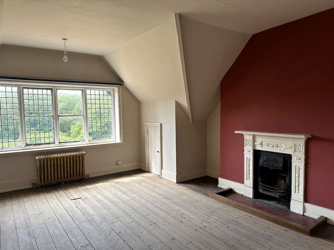 Bedroom with fireplace